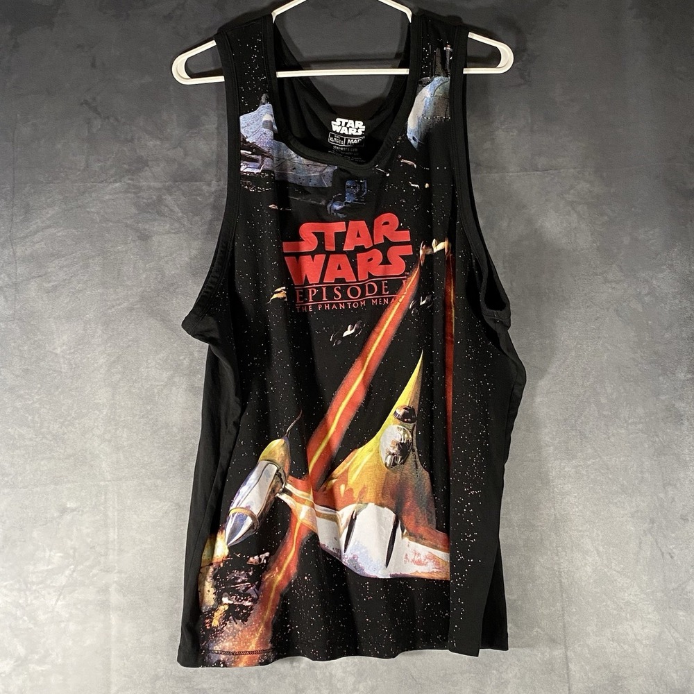 Star Wars Phantom Menace Vintage Style Tank Top Size XL Mad Engine